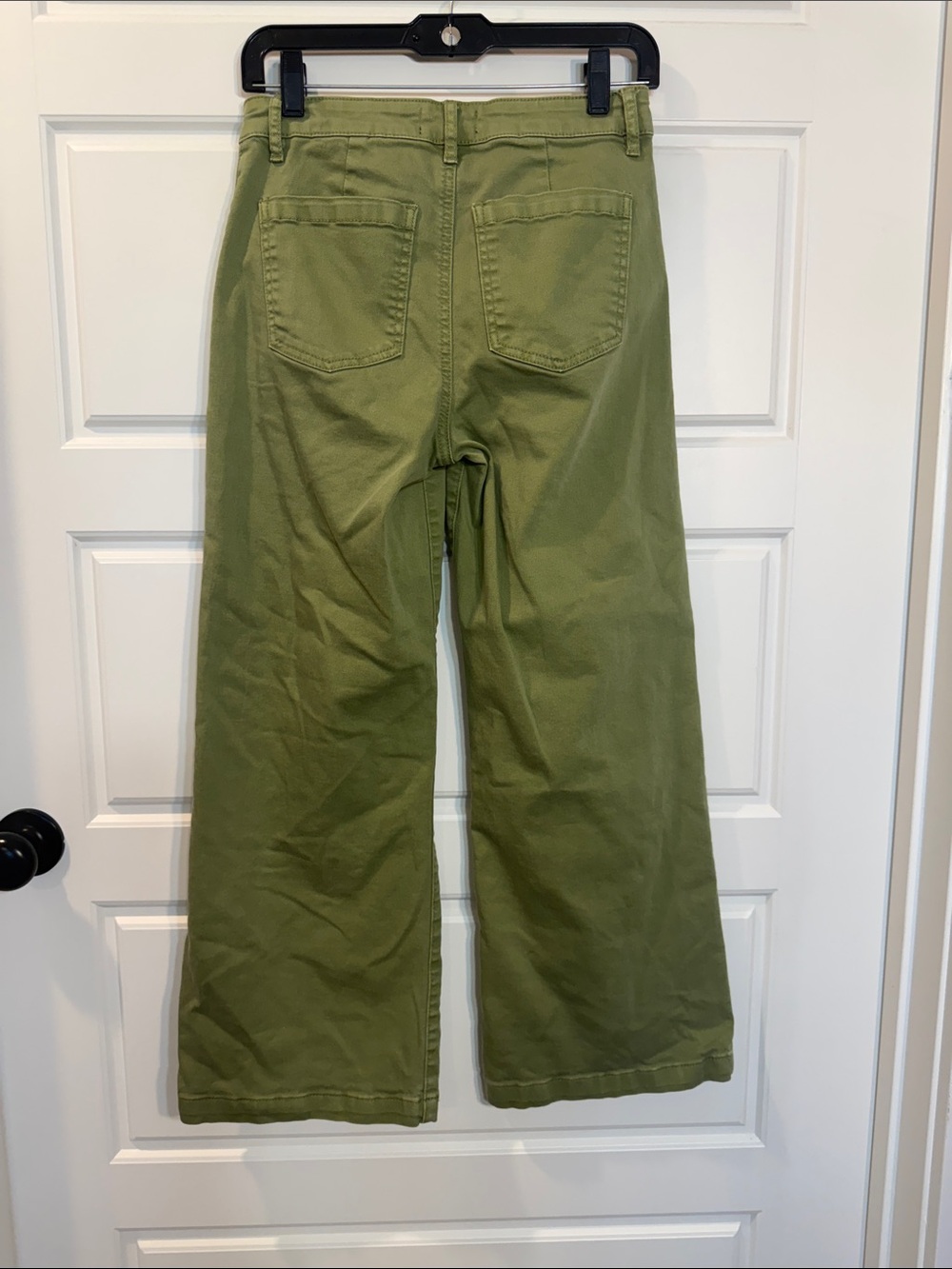 KUT From the Cloth Meg High Rise Wide Leg-Olive Crop Jeans 0 - Picture 7 of 10
